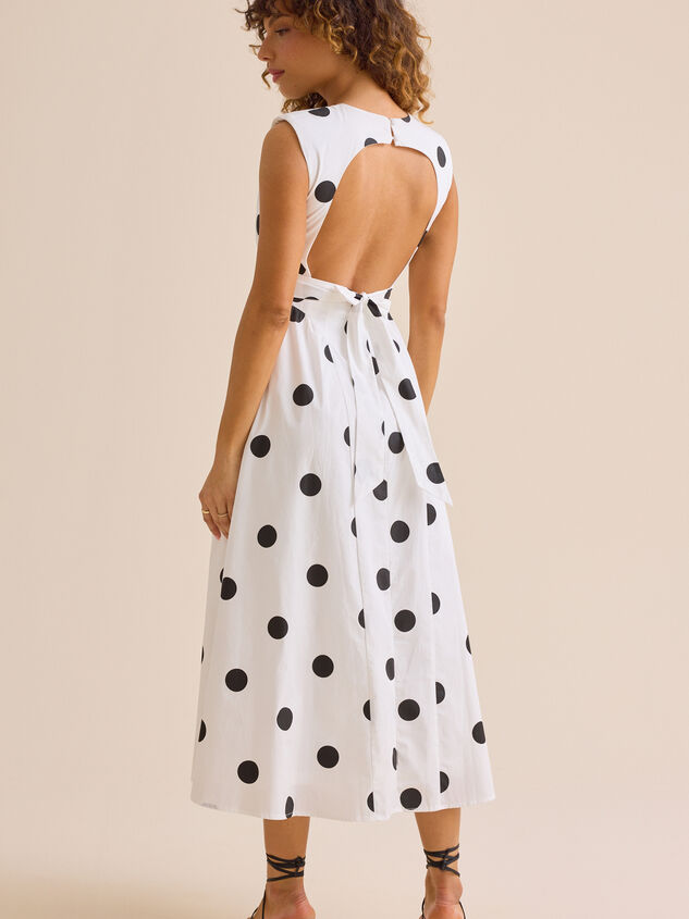 Eloria Polka Dot Maxi Dress Detail 6 - TULLABEE