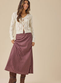 Ava Pearl Button Pointelle Cardigan - TULLABEE