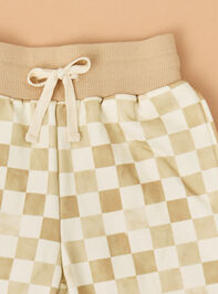 Vaughn Checkered Joggers Detail 2 - TULLABEE