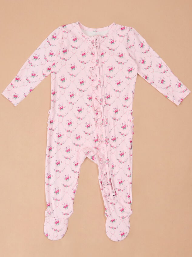 Lidia Floral Ruffle Footie - TULLABEE