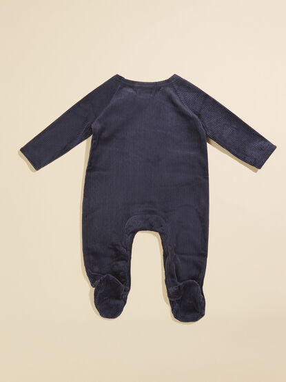 Janie Ribbed Velour Footie by MudPie - TULLABEE