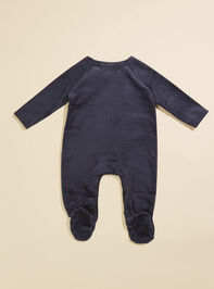 Janie Ribbed Velour Footie by MudPie Detail 2 - TULLABEE