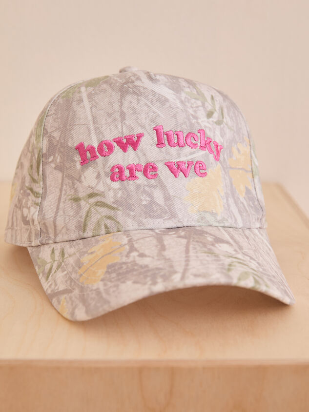 How Lucky Are We Camo Trucker Hat - TULLABEE