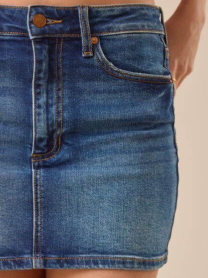 Miranda Denim Mini Skirt - TULLABEE