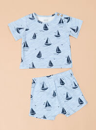 Harbor Sailboat Top and Short Set by Mud Pie - TULLABEE