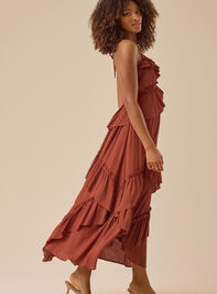 Mattie Ruffle Maxi Dress Detail 3 - TULLABEE