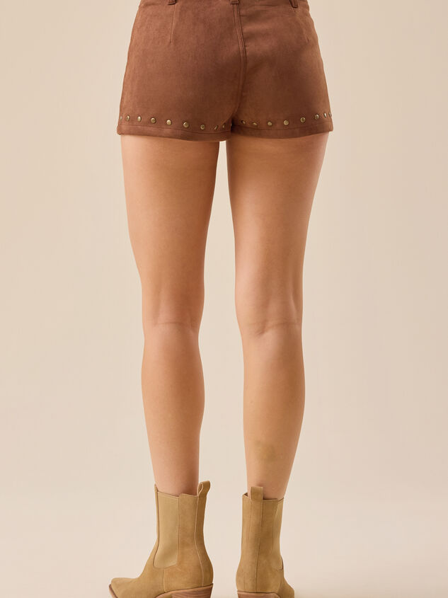 Keyra Stud Suede Short Detail 6 - TULLABEE
