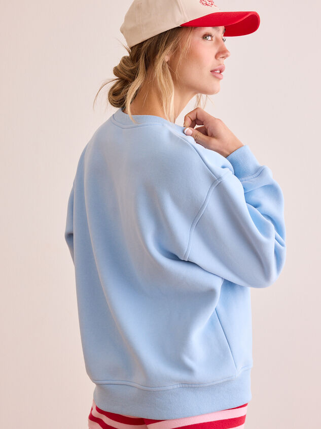 Embroidered Lobster Sweatshirt Detail 4 - TULLABEE