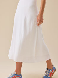Lorrie Linen Midi Skirt Detail 3 - TULLABEE
