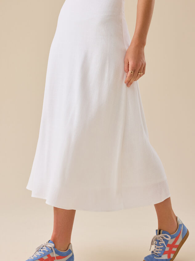 Lorrie Linen Midi Skirt Detail 3 - TULLABEE