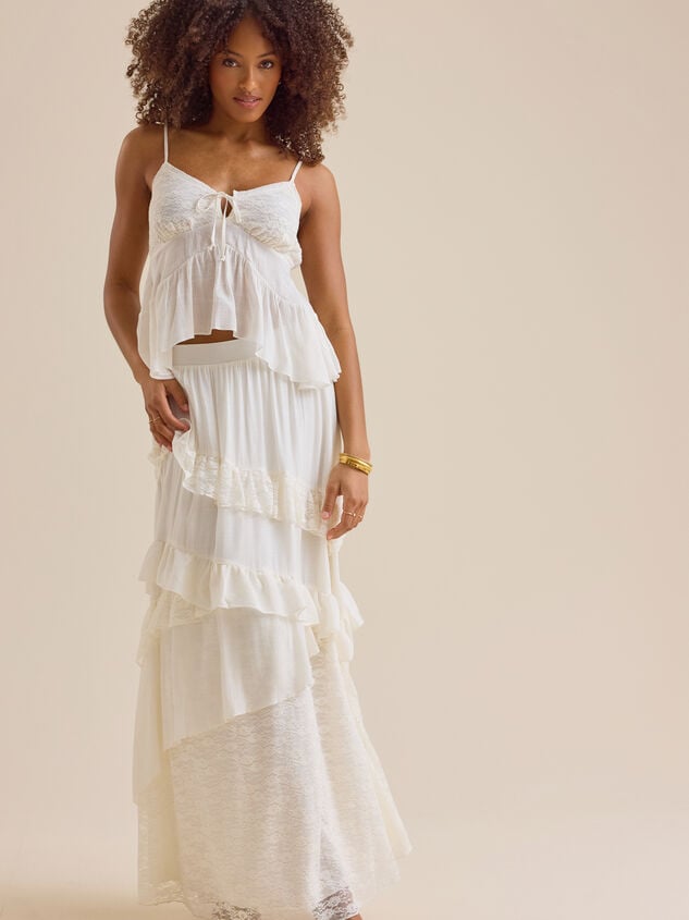 Evangeline Lace Tank Top Detail 2 - TULLABEE