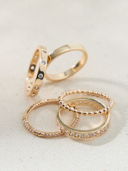 Crystal Ring Set - TULLABEE