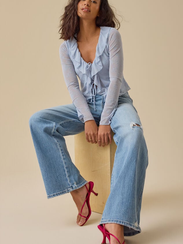 Alana Floral Ruffle Top - TULLABEE