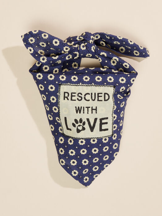 Bear & Ollie's Rescued With Love Dog Bandana - Large - TULLABEE