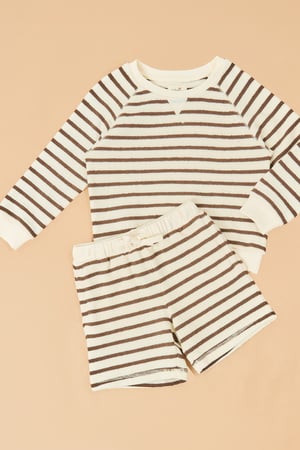 Derek Striped Top and Shorts Set - Altar'd State - 