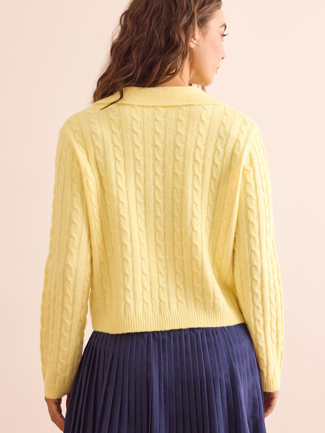 Court Crush Cable Knit Sweater Detail 5 - TULLABEE