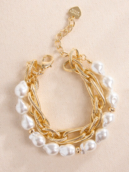 Pearl Twist Chain Bracelet - TULLABEE