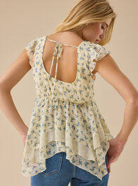Mckenna Floral Woven Top Detail 2 - TULLABEE