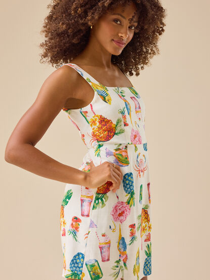 Reeya Tropical Printed Mini Dress - TULLABEE