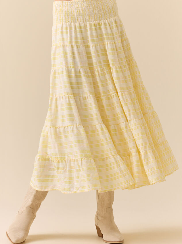 Millie Tiered Midi Skirt Detail 3 - TULLABEE