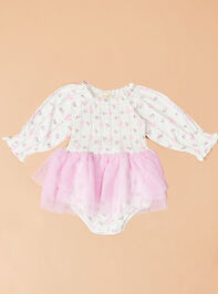 Eve Floral Bow Tutu Bodysuit - TULLABEE