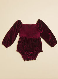 Adela Smocked Velvet Bubble - TULLABEE