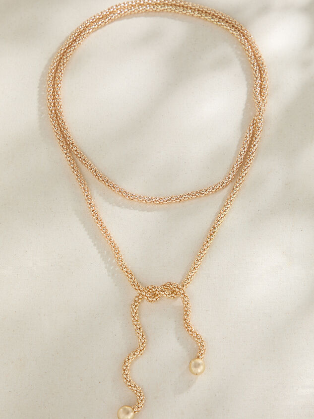 Popcorn Chain Gold Wrap Necklace - TULLABEE
