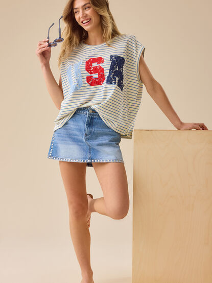True Spirit USA Boxy Tee - TULLABEE