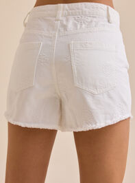 Holdyn Embroidered Denim Shorts Detail 5 - TULLABEE