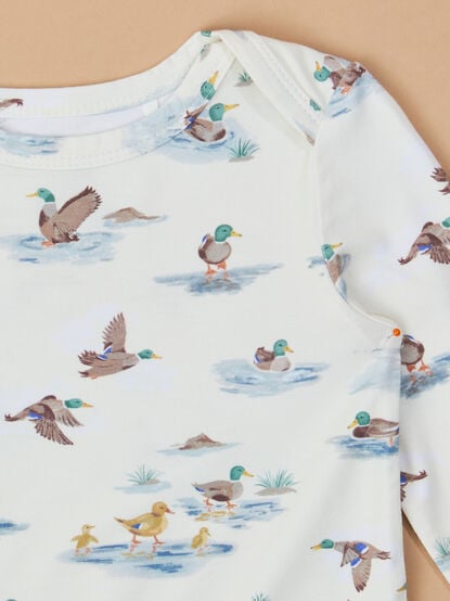 Manny Mallard Long Sleeve Bodysuit - TULLABEE