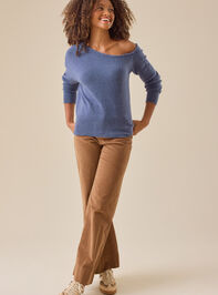 Kinsley Asymmetrical Knit Sweater Detail 2 - TULLABEE