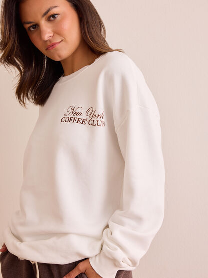 Coffee Club Oversized Sweatshirt - TULLABEE