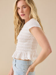 Annaleigh Smocked Fitted Tee Detail 2 - TULLABEE