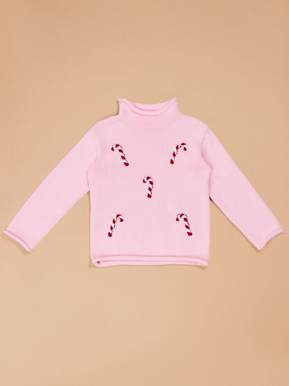 Candy Cane Rollneck Sweater by Mudpie - TULLABEE