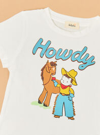 Howdy Cowboy Graphic Tee Detail 2 - TULLABEE