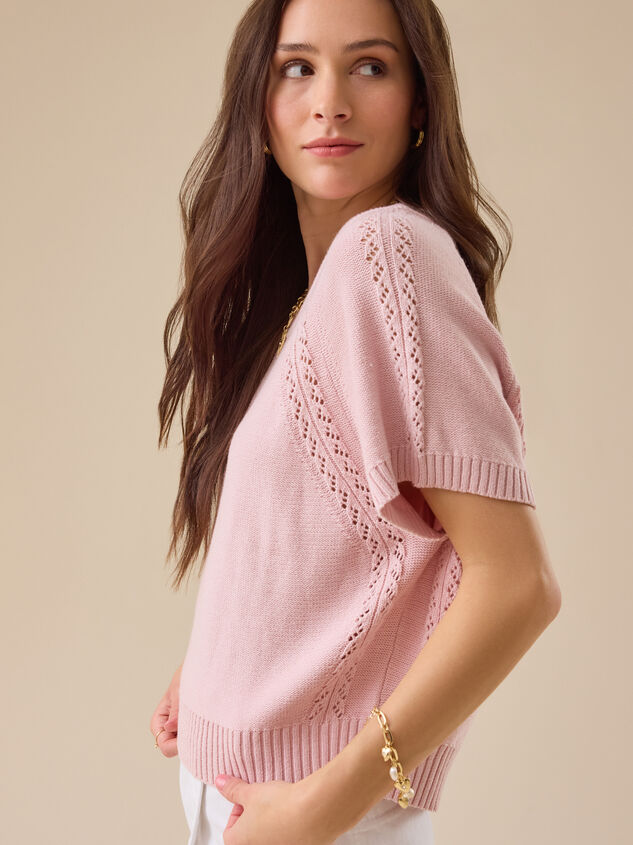 Maci Crochet Boxy Pullover Detail 3 - TULLABEE