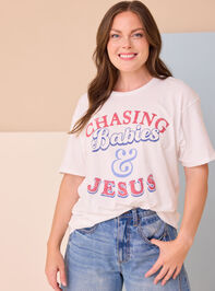 Chasing Babies And Jesus Graphic Tee - TULLABEE