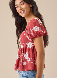 Gretchen Embroidered Babydoll Top Detail 4 - TULLABEE
