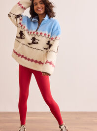 Ski Girl Sherpa Pullover Detail 3 - TULLABEE