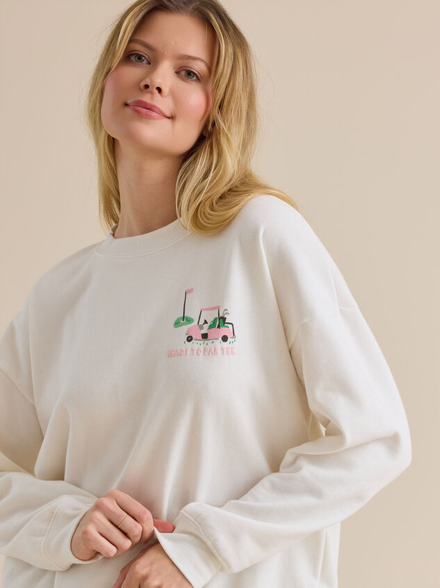 Ready To Par Tee Mama Crewneck Detail 2 - TULLABEE