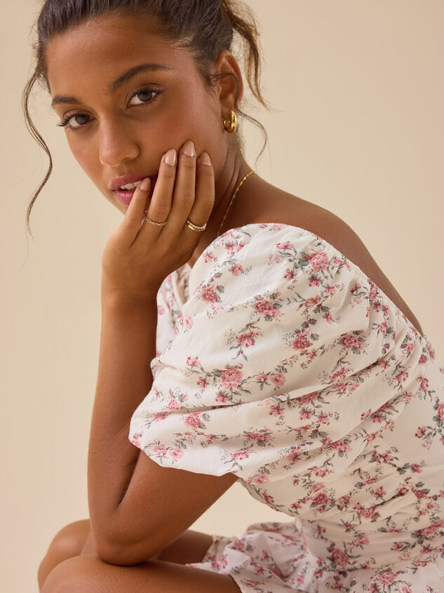 Melanie Puff Sleeve Romper Detail 5 - TULLABEE