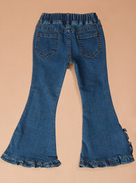 Jilly Ruffle Flare Jeans Detail 2 - TULLABEE