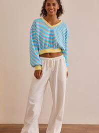 Supersoft Stripe Pullover Detail 3 - TULLABEE