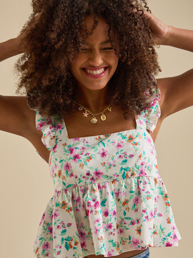 Betsy Bow Back Babydoll Tank Detail 5 - TULLABEE