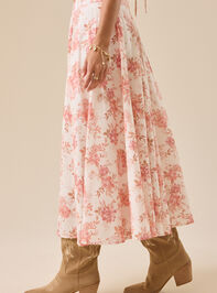 Alice Floral Midi Skirt Detail 4 - TULLABEE