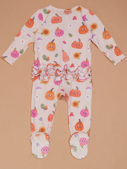 Pumpkin Patch Pal Ruffle Footie - TULLABEE