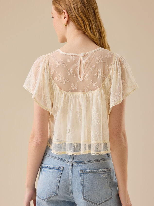Donna Lace Babydoll Top Detail 4 - TULLABEE