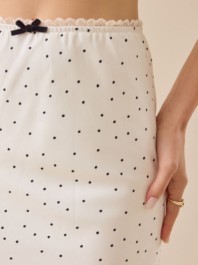 Frankie Polka Dot Midi Skirt Detail 3 - TULLABEE