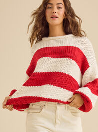 Fawn Striped Sweater Detail 4 - TULLABEE