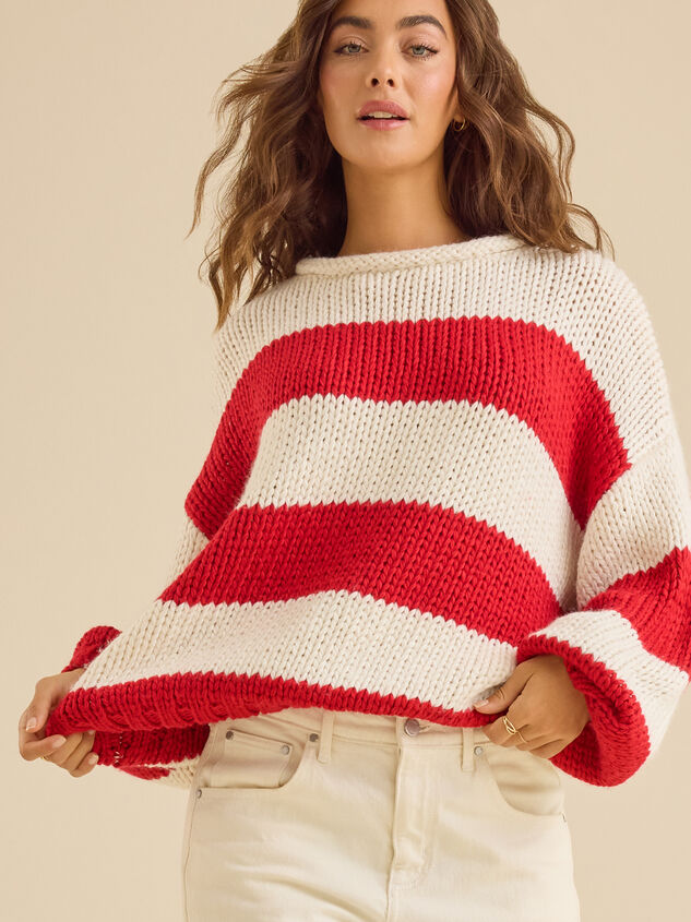 Fawn Striped Sweater Detail 4 - TULLABEE